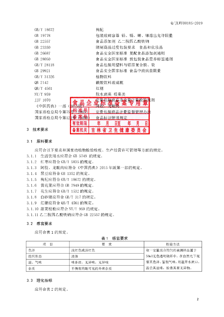 Q/JLWY 0018S-2019 标准预览