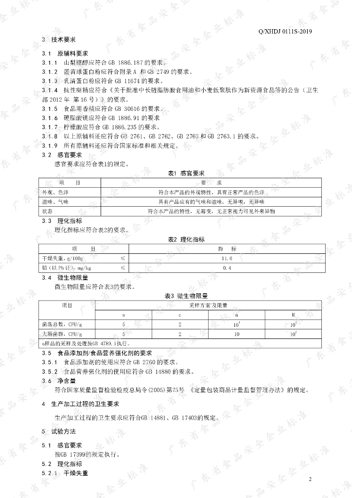Q/XHDJ 0111S-2019 标准预览