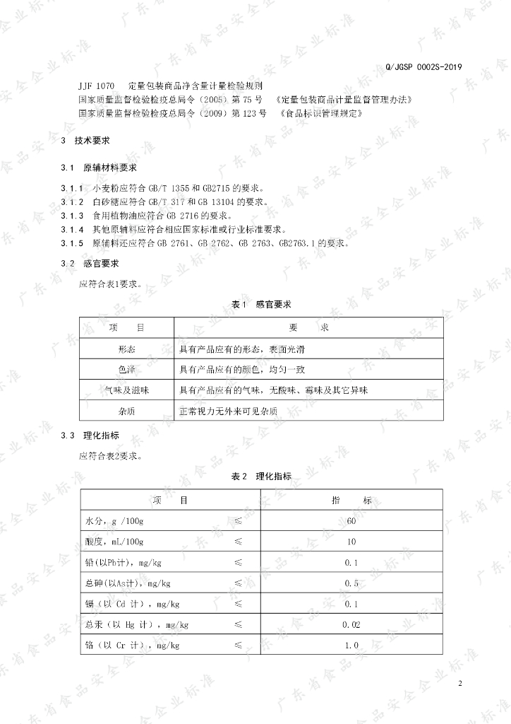 Q/JGSP 0002S-2019 标准预览