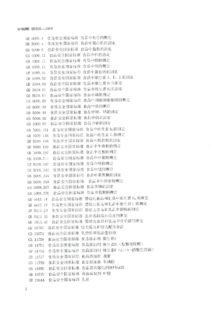 Q/NOMR 0030S-2019 标准预览