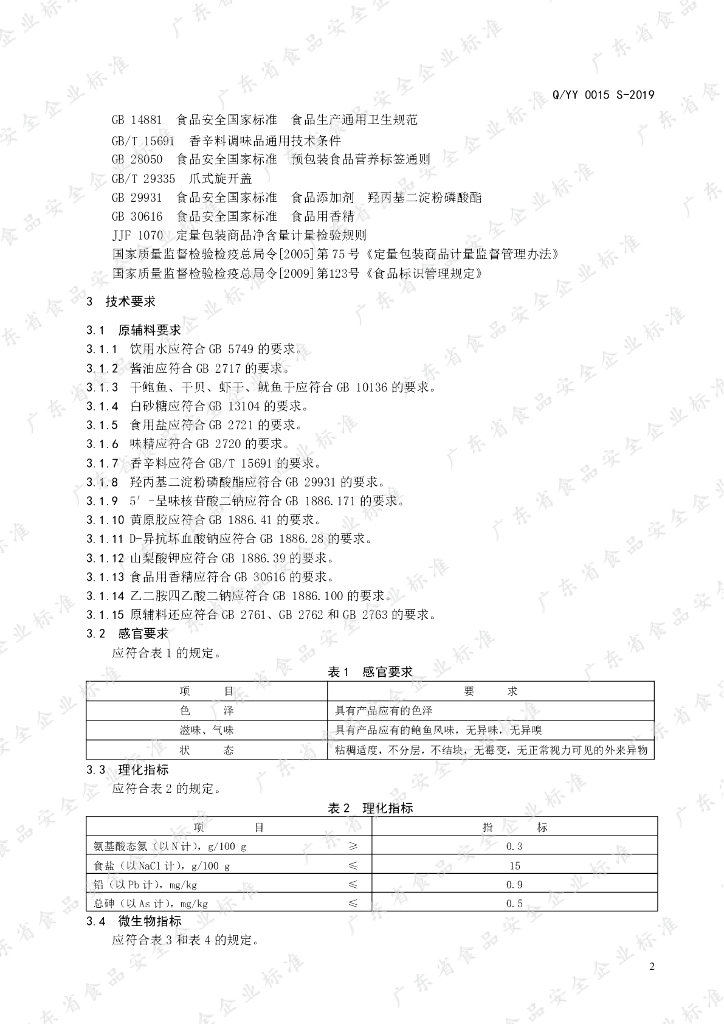 Q/YY 0015S-2019 标准预览