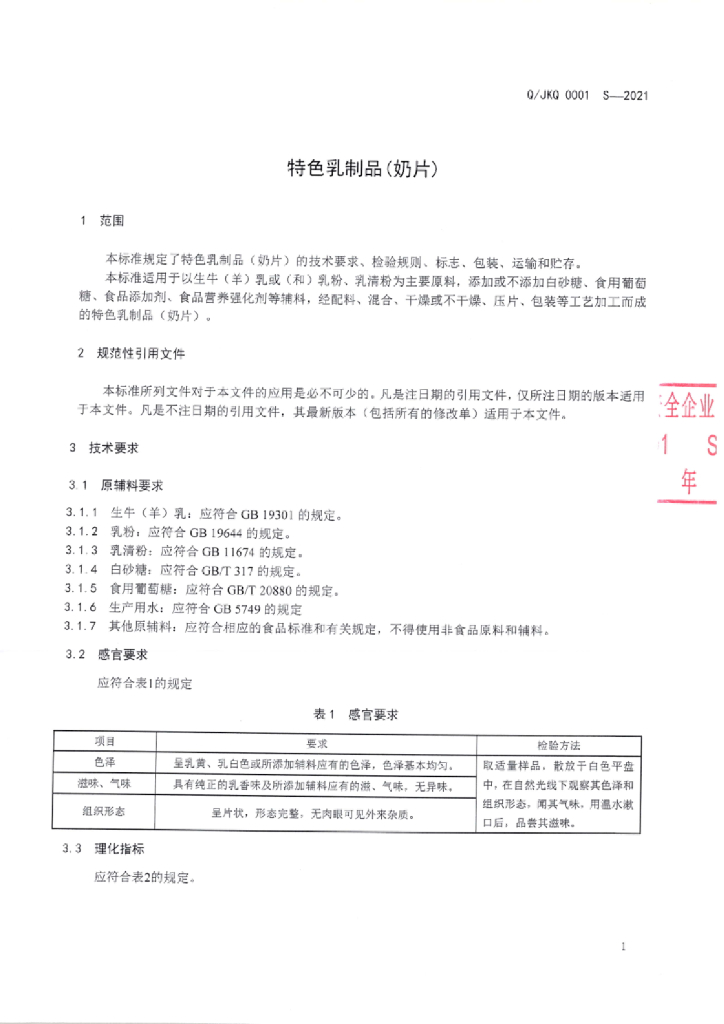 Q/JKQ 0001S-2021 标准预览