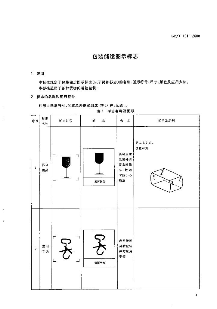 GB/T 191-2008 标准预览