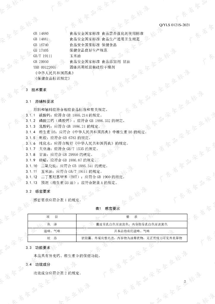 Q/YLS 0121S-2021 标准预览