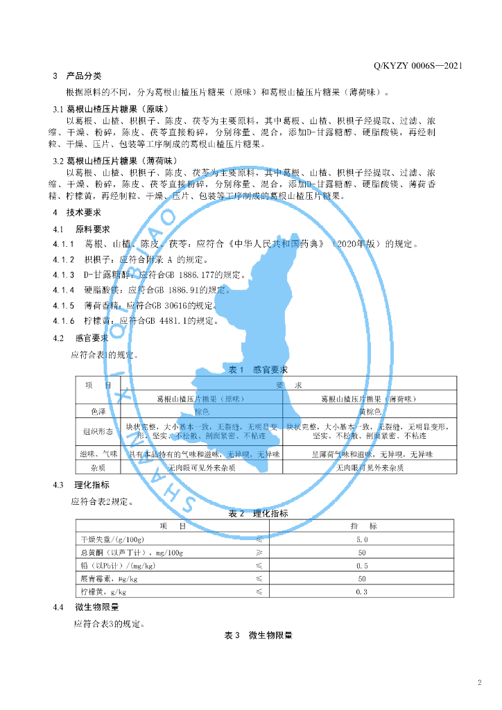Q/KYZY 0006S-2021 标准预览