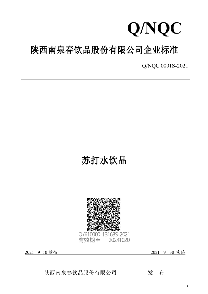 Q/NQC 0001S-2021 标准预览