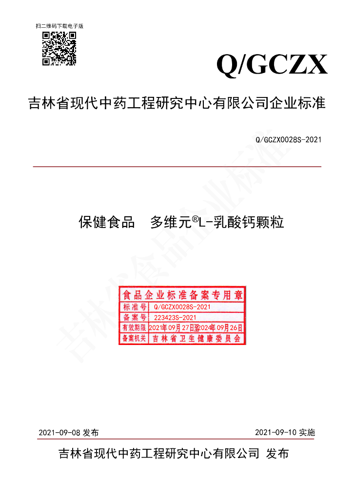 Q/GCZX 0028S-2021 标准预览