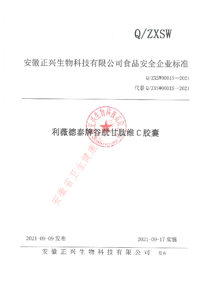 Q/ZXSW 0001S-2021 标准预览
