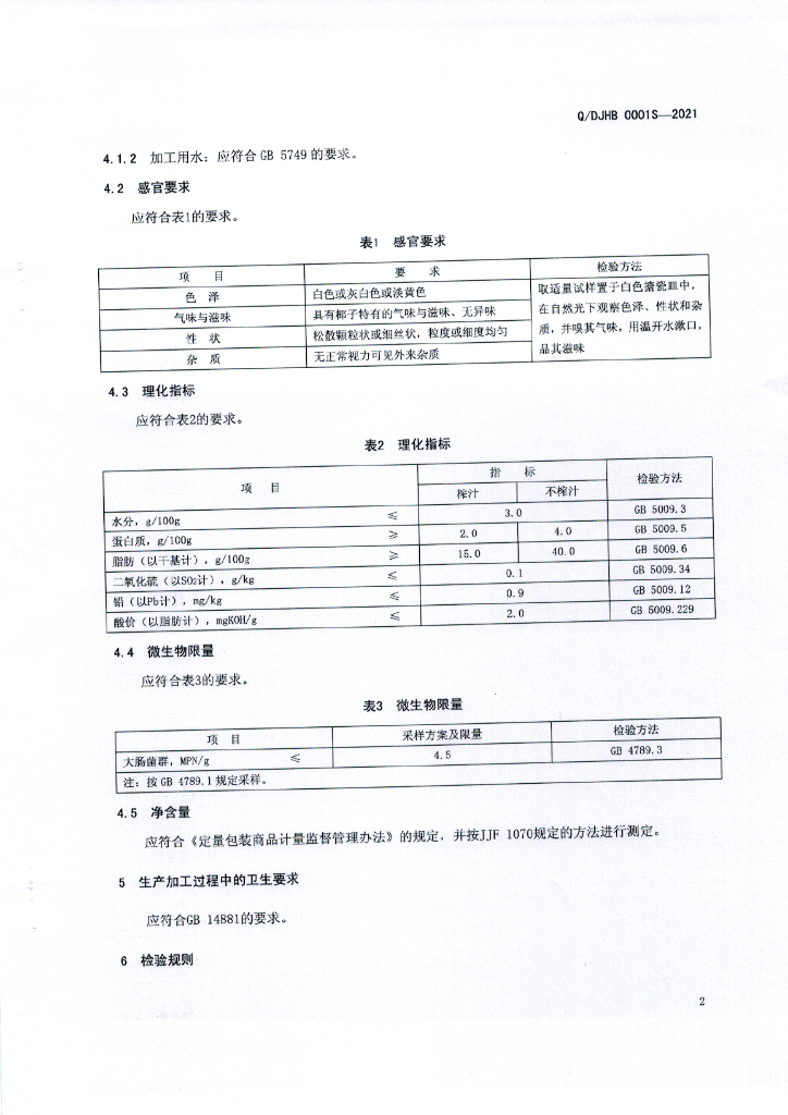 Q/DJHB 0001S-2021 标准预览