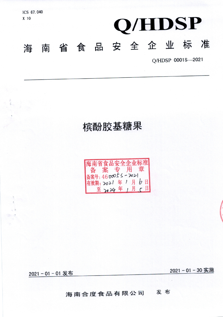 Q/HDSP 0001S-2021 标准预览