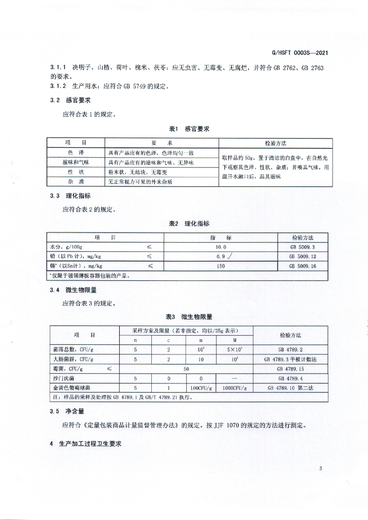 Q/HSFT 0003S-2021 标准预览