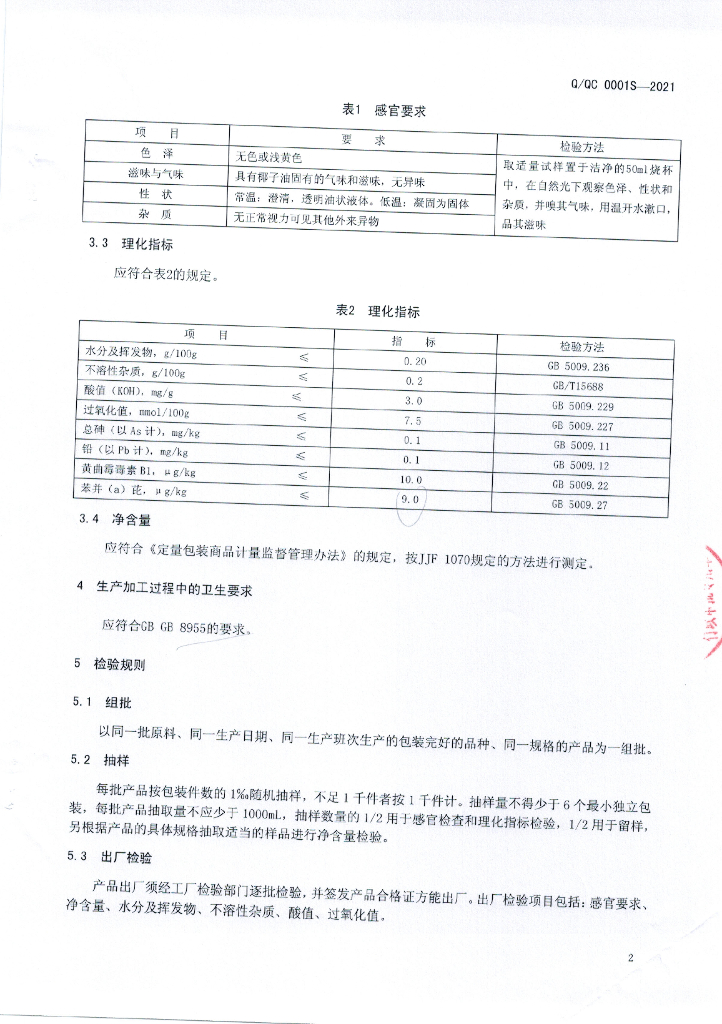 Q/QC 0001S-2021 标准预览