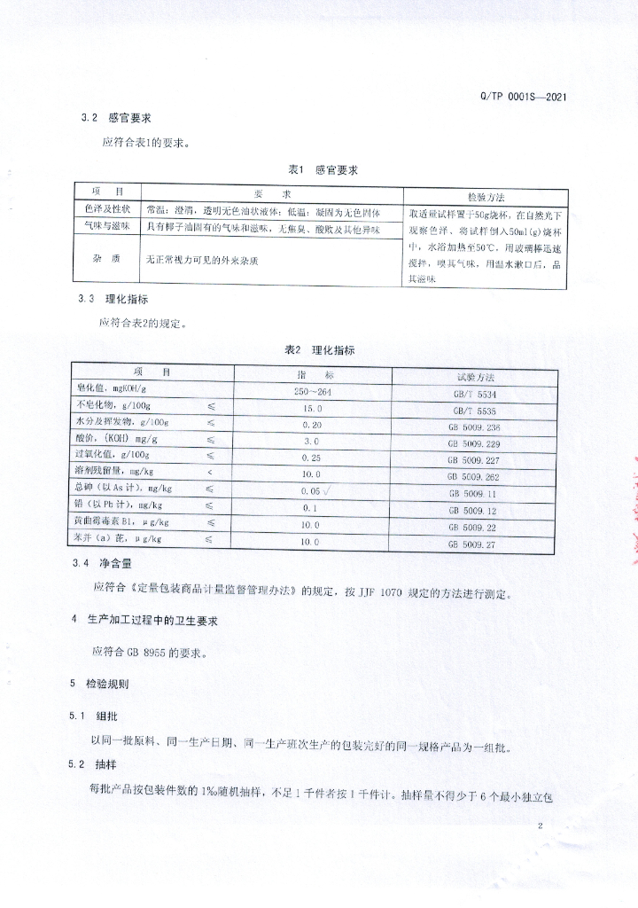 Q/TP 0001S-2021 标准预览
