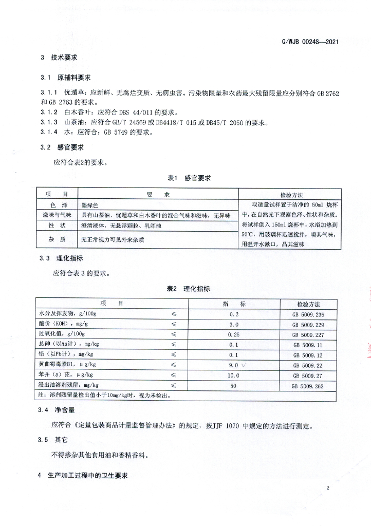 Q/WJB 0024S-2021 标准预览