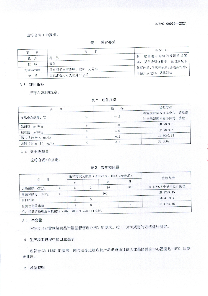 Q/WHQ 0006S-2021 标准预览
