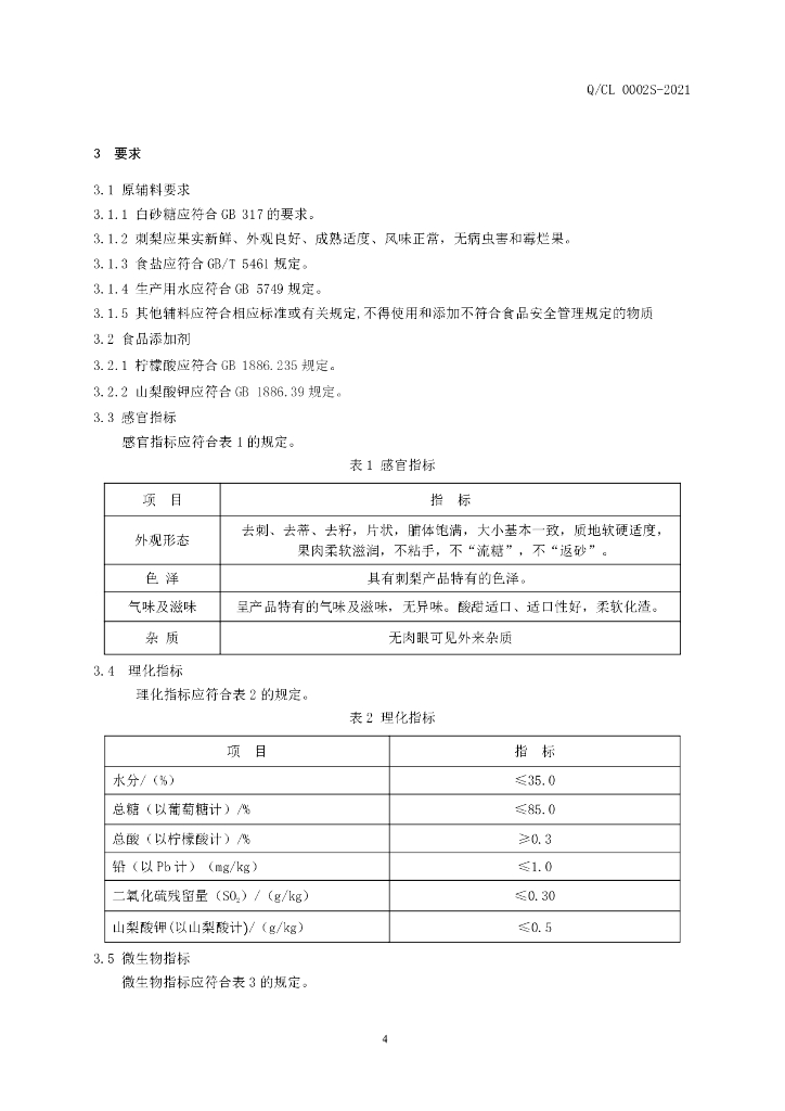 Q/CL 0002S-2021 标准预览