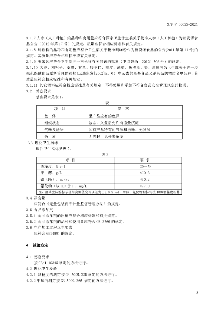 Q/FJF 0002S-2021 标准预览