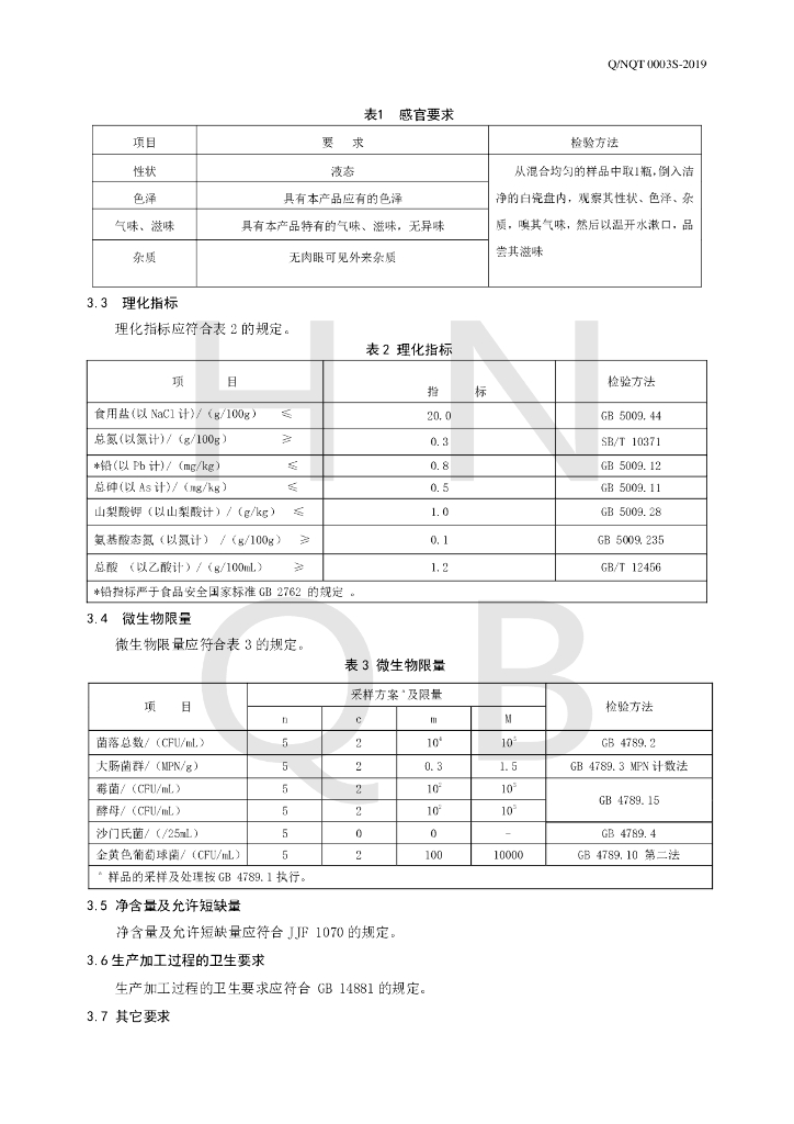 Q/NQT 0003S-2019 标准预览