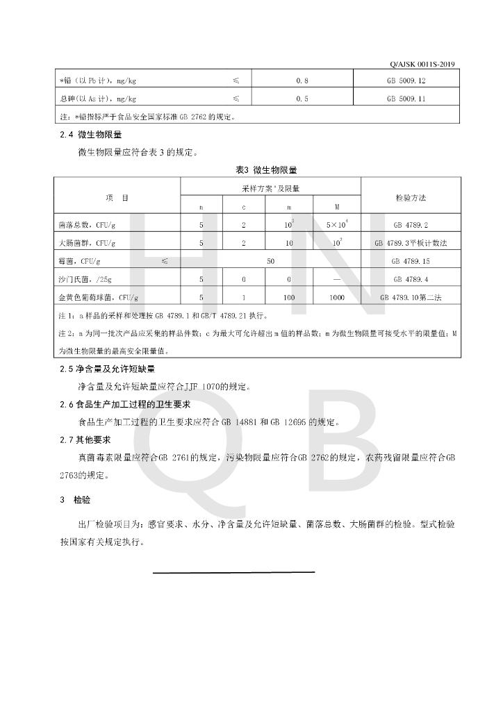 Q/AJSK 0011S-2019 标准预览