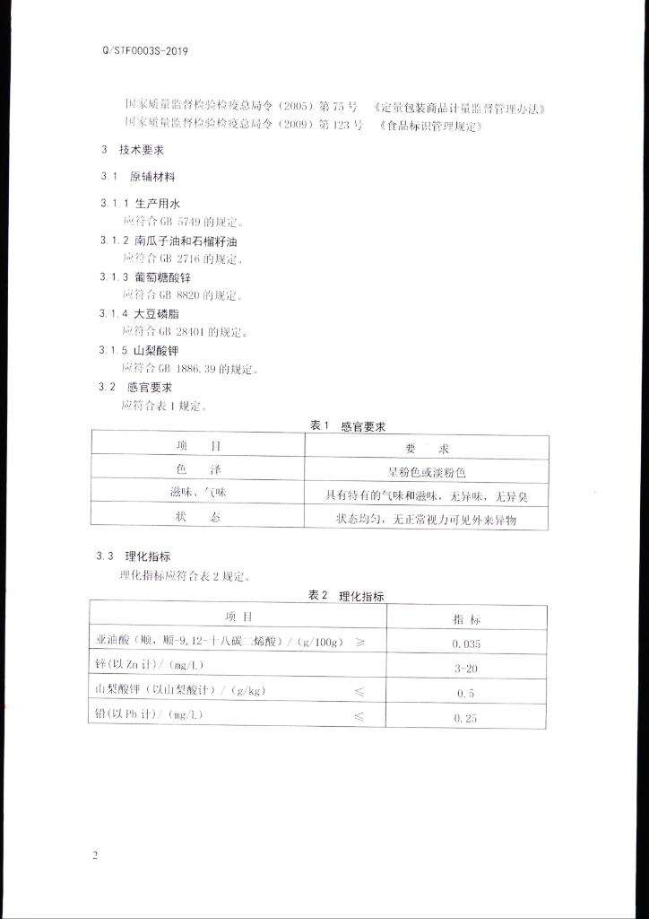 Q/STF 0003S-2019 标准预览