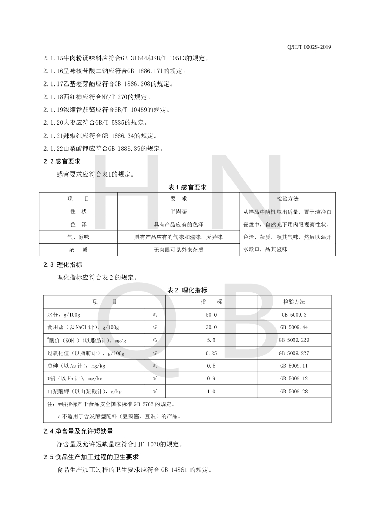 Q/HJT 0002S-2019 标准预览