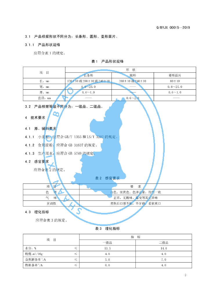 Q/BYJX 0001S-2019 标准预览