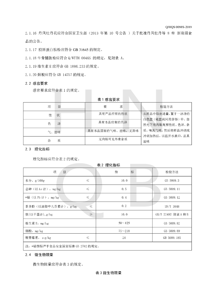Q/HQS 0098S-2019 标准预览
