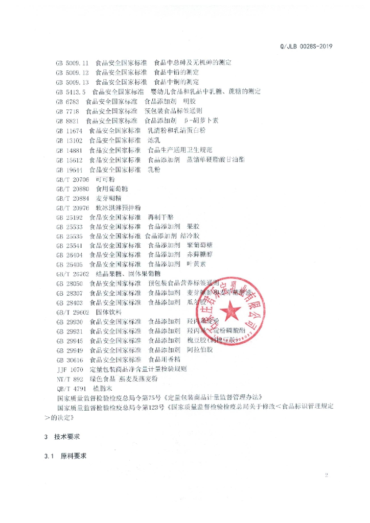 Q/JLB 0028S-2019 标准预览