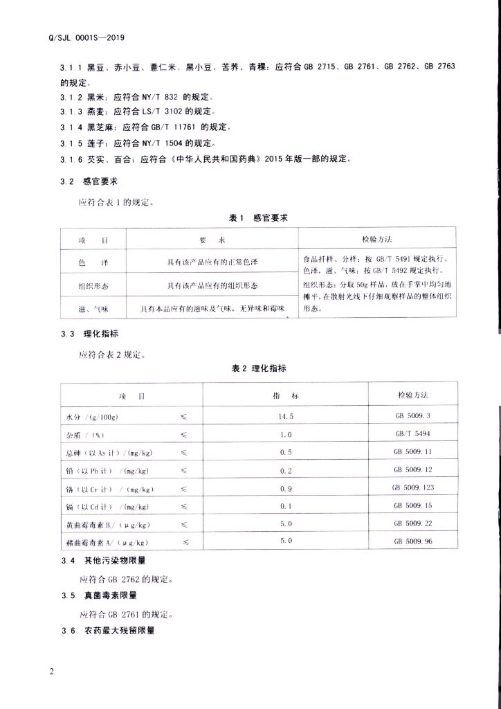 Q/SJL 0001S-2019 标准预览