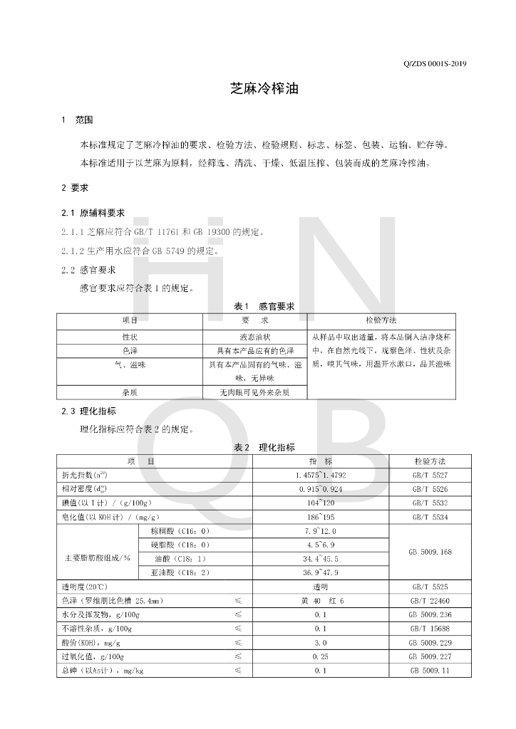 Q/ZDS 0001S-2019 标准预览