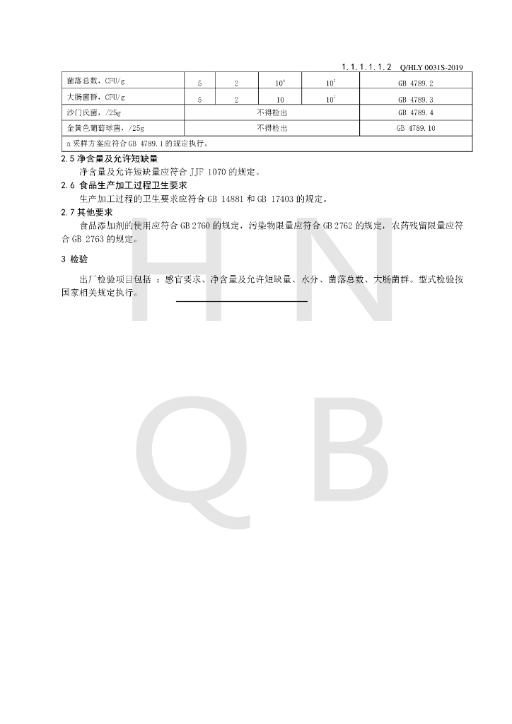 Q/HLY 0031S-2019 标准预览