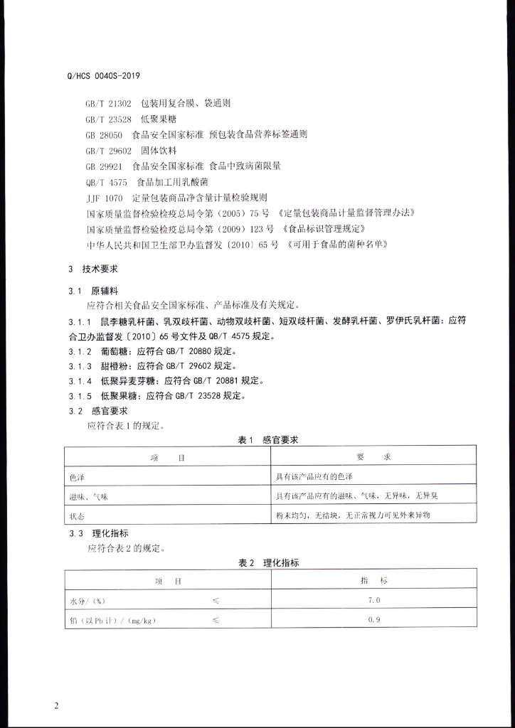 Q/HCS 0040S-2019 标准预览