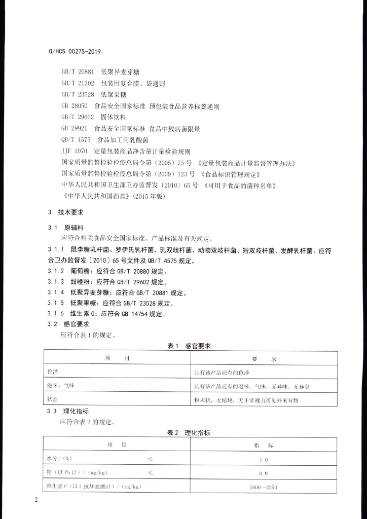 Q/HCS 0027S-2019 标准预览