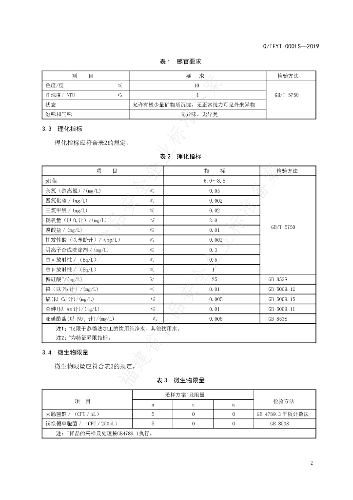 Q/TFYT 0001S-2019 标准预览