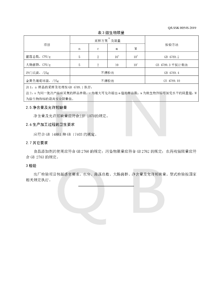 Q/LSSK 0054S-2019 标准预览