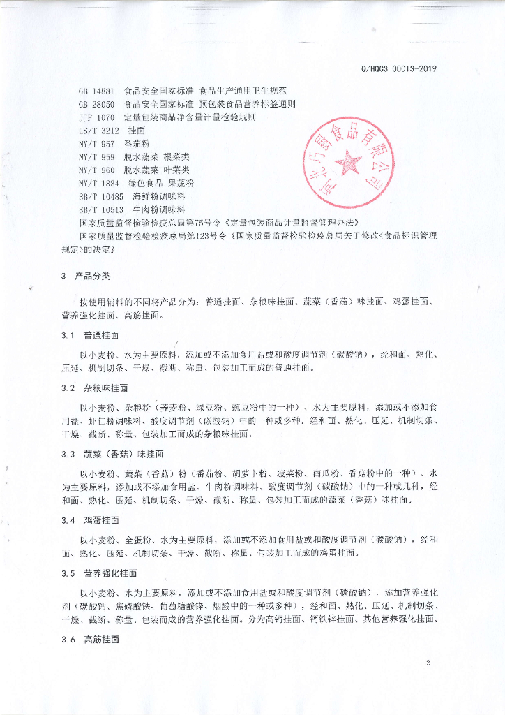 Q/HQCS 0001S-2019 标准预览