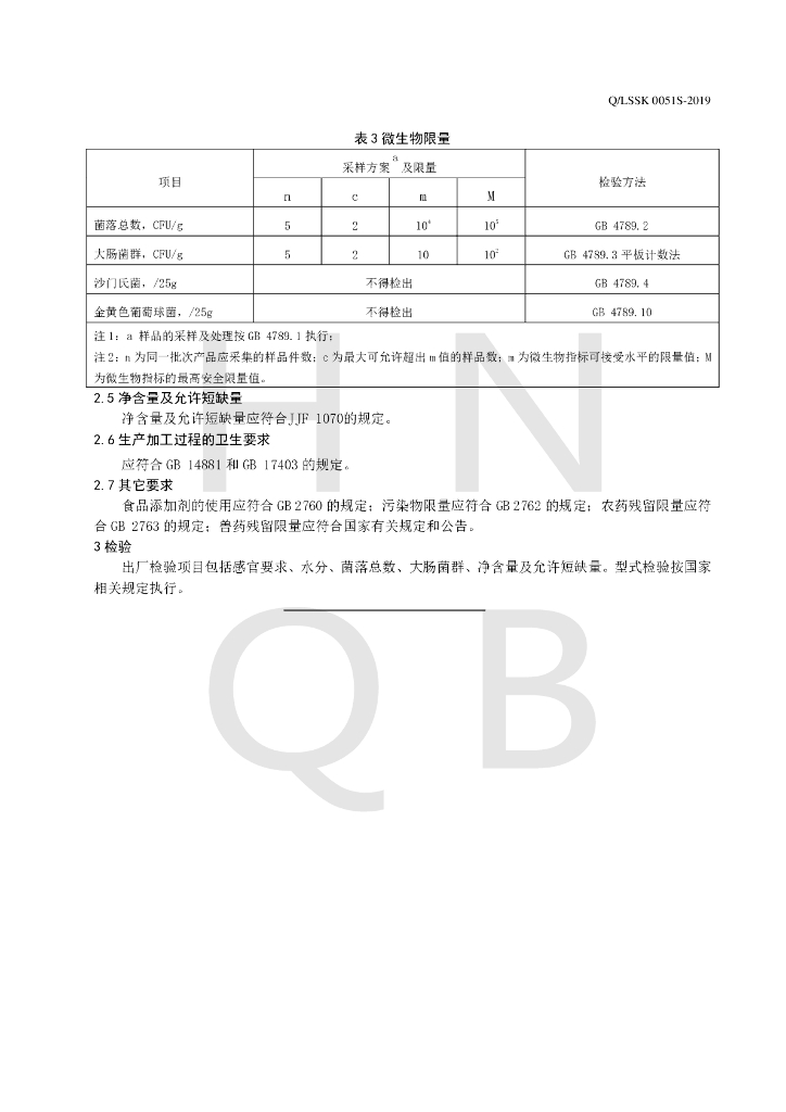 Q/LSSK 0051S-2019 标准预览