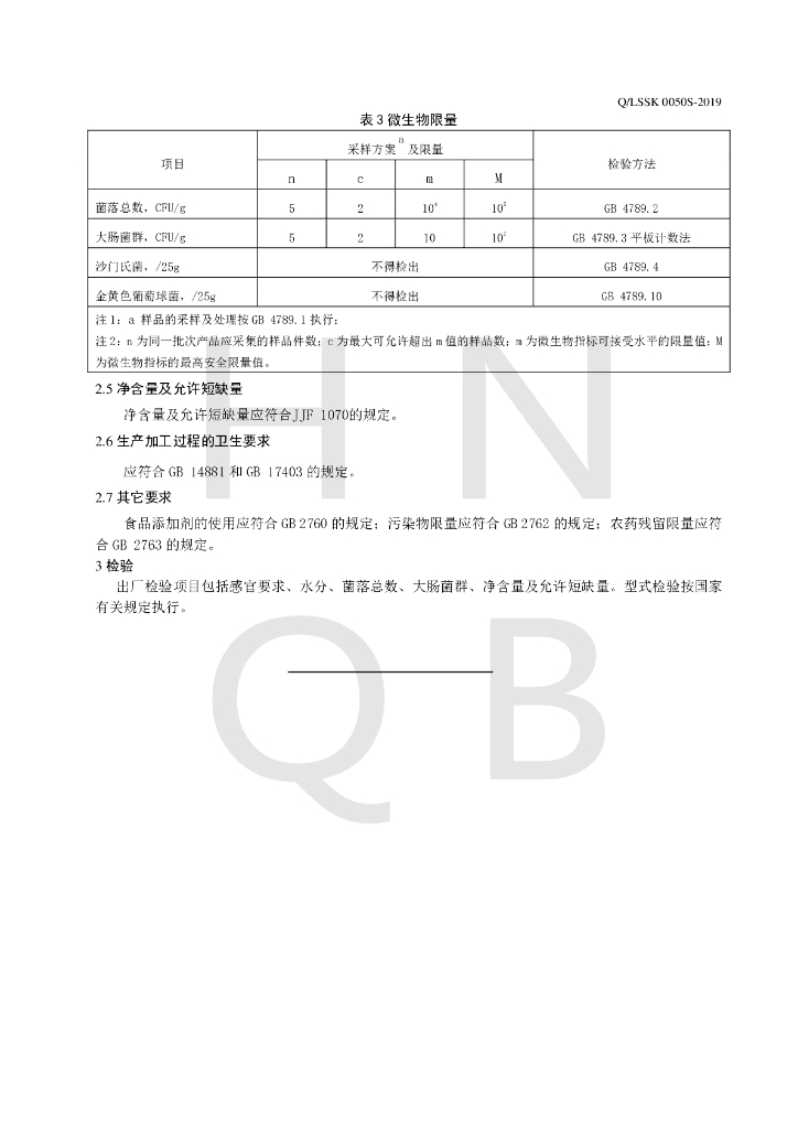 Q/LSSK 0050S-2019 标准预览