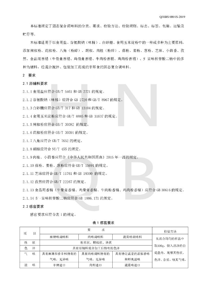 Q/HBS 0001S-2019 标准预览