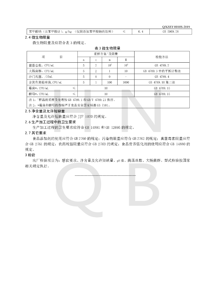 Q/KSSY 0010S-2019 标准预览