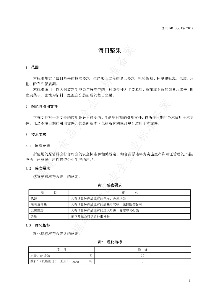 Q/FJKB 0001S-2019 标准预览