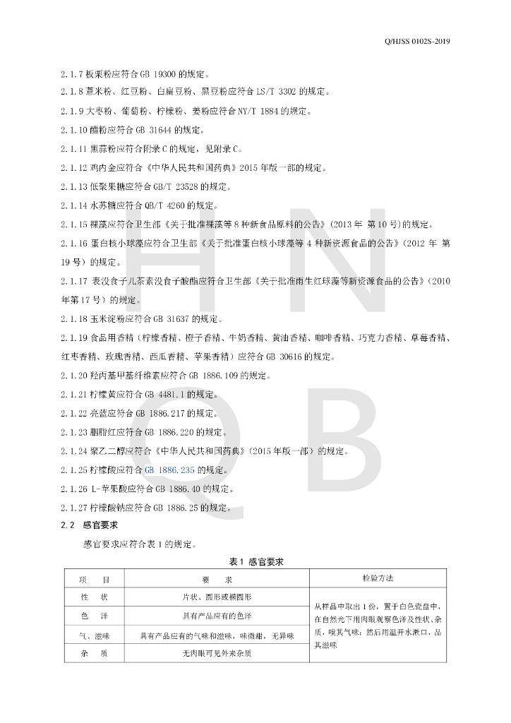Q/HJSS 0102S-2019 标准预览