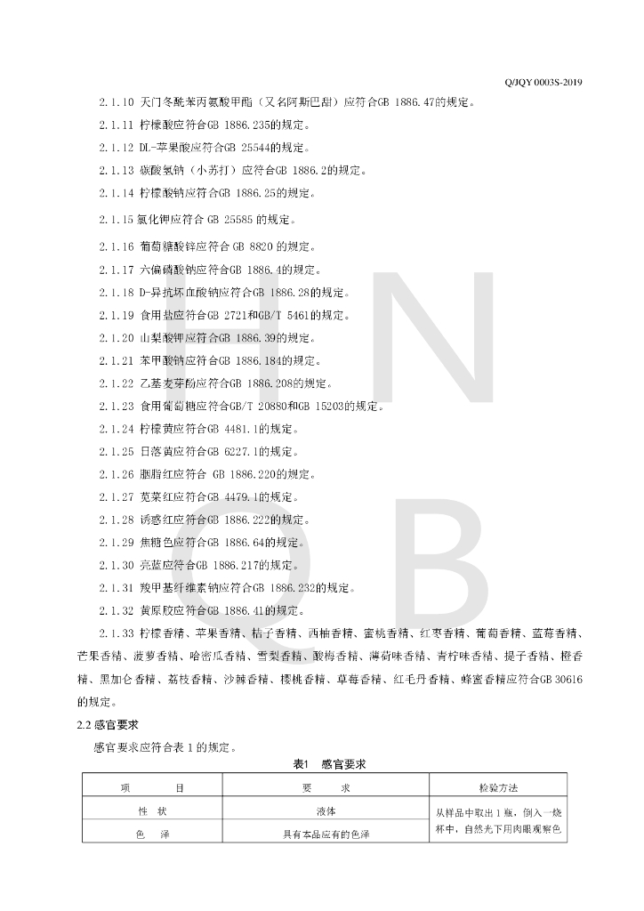 Q/JQY 0003S-2019 标准预览