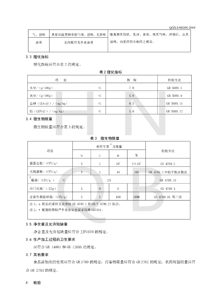Q/ZLS 0028S-2019 标准预览