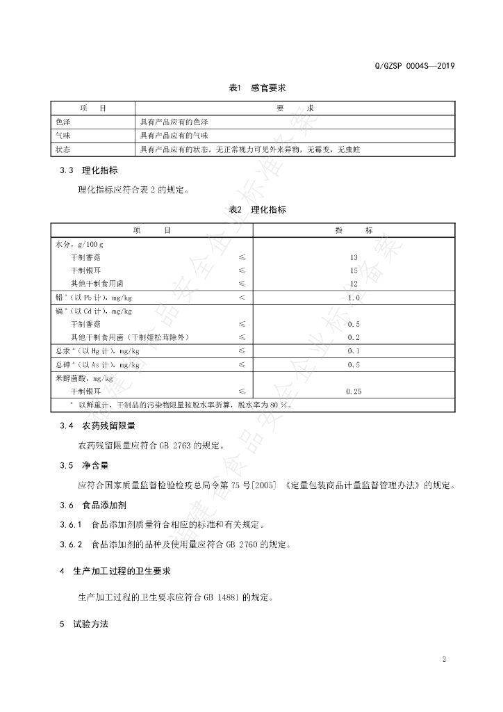 Q/GZSP 0004S-2019 标准预览
