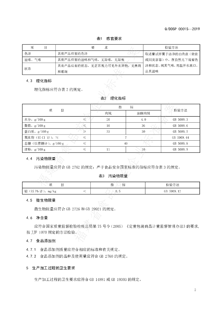 Q/DDSP 0001S-2019 标准预览