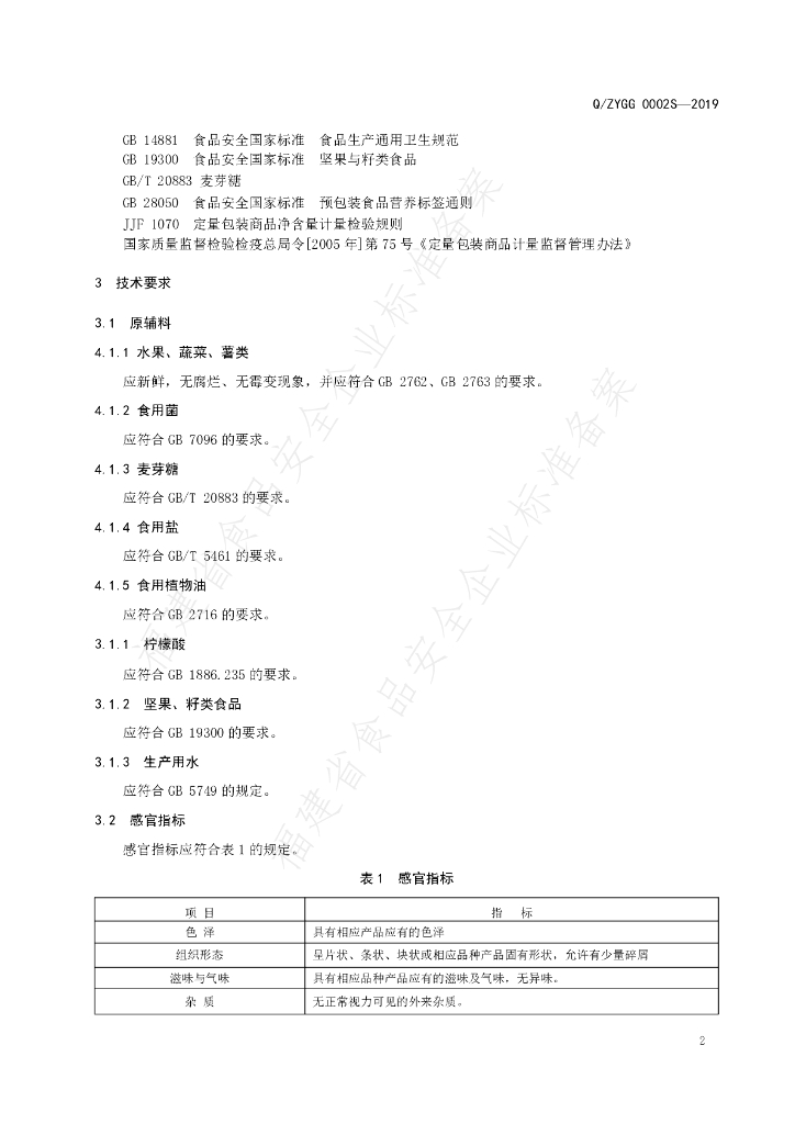 Q/ZYGG 0002S-2019 标准预览