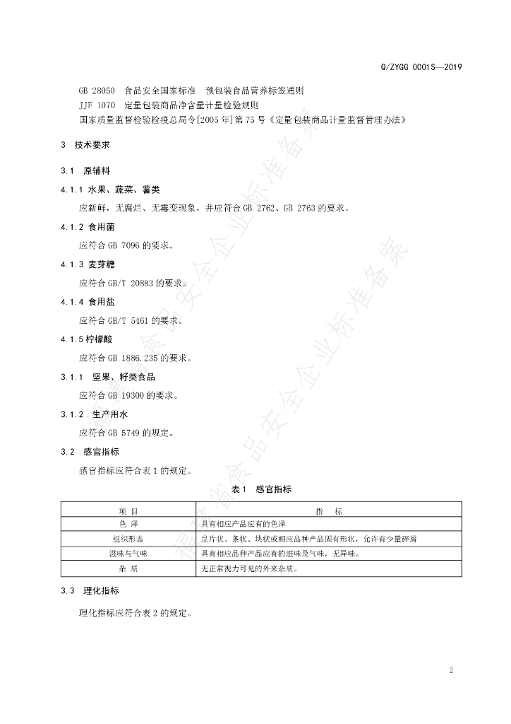 Q/ZYGG 0001S-2019 标准预览