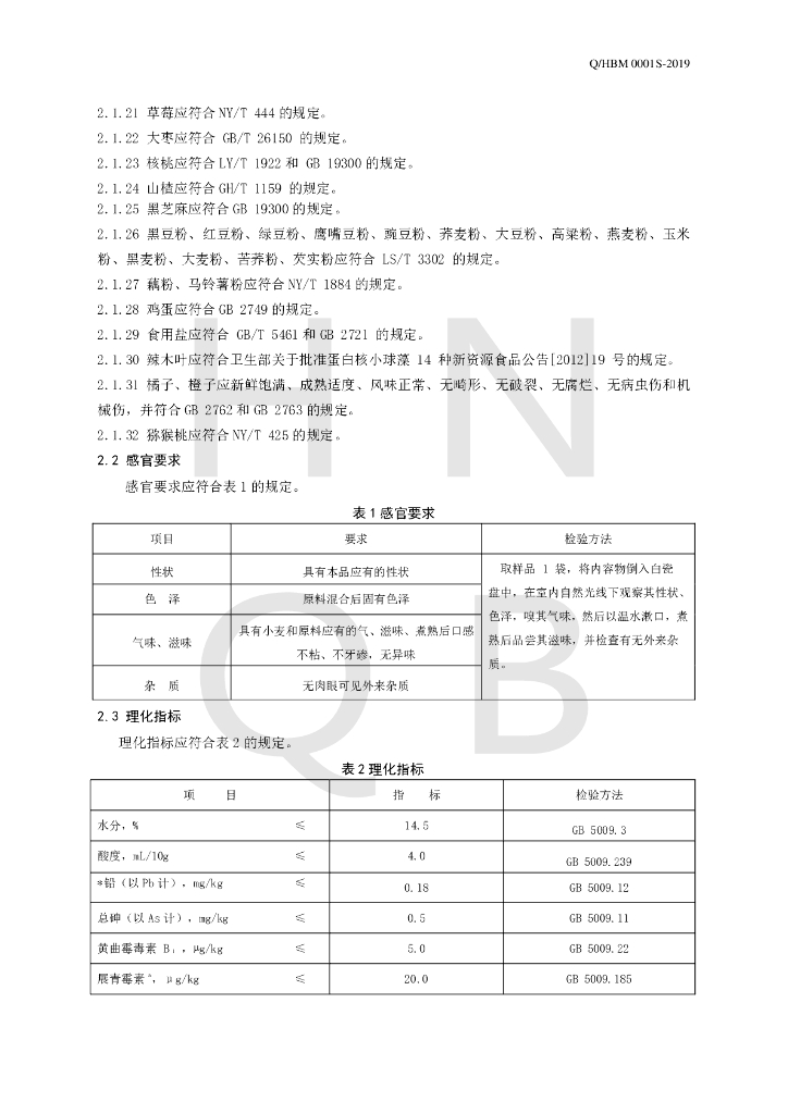 Q/HBM 0001S-2019 标准预览