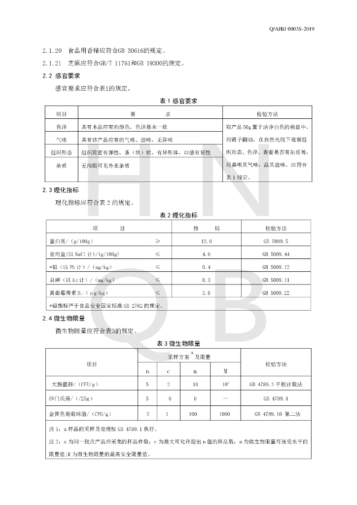 Q/AJBJ 0003S-2019 标准预览